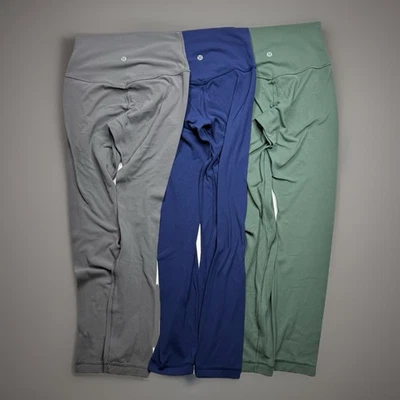 Juego de 3 leggings de tiro alto Lululemon Align gris, azul y verde todas las tallas 4 Foto 1 de 4