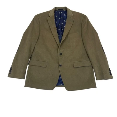 Lauren Ralph Lauren Mens Olive Corduroy Sport Coat With Navy Patterned Lining Sz - Image 1 of 4