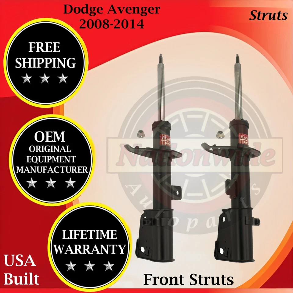 Puntales delanteros originales KYB para Dodge Avenger 2008-2014 garantía de por vida Foto 1 de 4