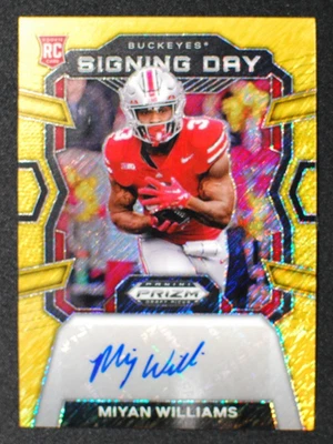 🌟 MIYAN WILLIAMS - 2024 帕尼尼 PRIZM GOLD SHIMMER 签名 RC /15 — 第 1/2 张图片