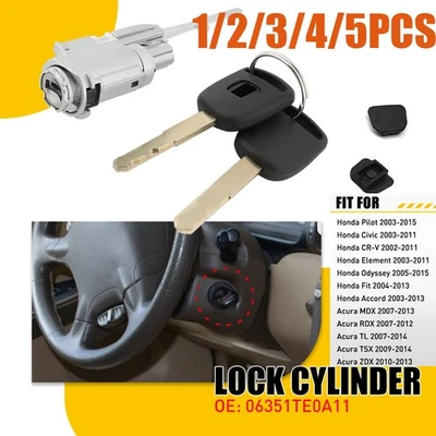 Interruptor de llave de encendido bloqueo de cilindro para Honda 02-14 Odyssey Civic Crosstour1-5x Foto 1 de 4