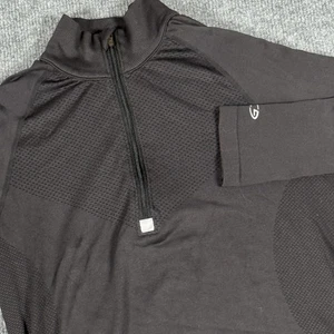 Champion Duo Dry Pullover Womens Small Black Long Sleeve Half Zip Athletic Top - Picture 1 of 11