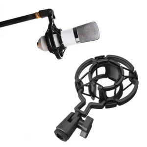 New Shock Mount Condenser Microphone Black Plastic Microphone Shockproof Frame - Picture 1 of 3