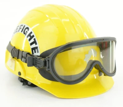 E.D. Casco de bombero Bullard amarillo de Adviento con gafas Foto 1 de 4