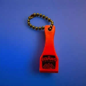 Porte-clés grattoir billet de loterie Idaho plastique rouge - Photo 1/5