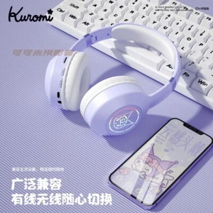 Kuromi Cinnamoroll My Melody LED Headphone Wireless Bluetooth Headset - Picture 1 of 16