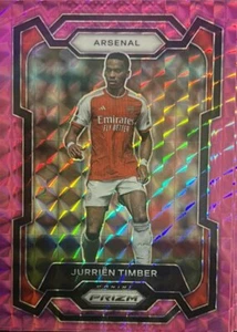 2023 Panini Prizm Premier League #32 Jurrien Timber Pink Mosaic Prizms - Picture 1 of 2