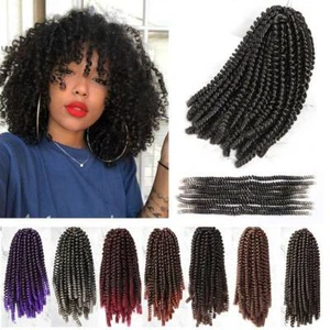 8 Inch Synthetic Braid Hair Extensions Spring Twist Crochet As Human Braiding UK - Picture 1 of 22
