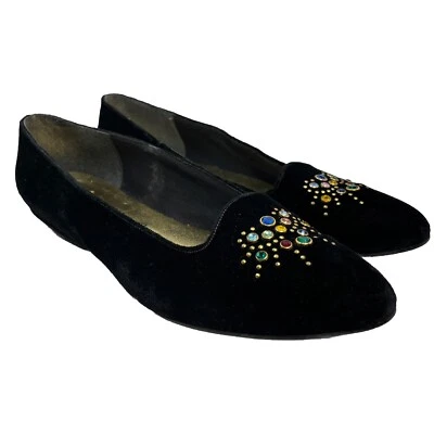 Night Life By Life Stride Terciopelo Negro Ballet Pisos Joyas Hada Capricho 7.5 Foto 1 de 4