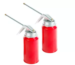 2PCS Pump Oil Can, Metal Oil Sprayer 200ML, Car Accessories Lubrication Tool - Picture 1 of 6