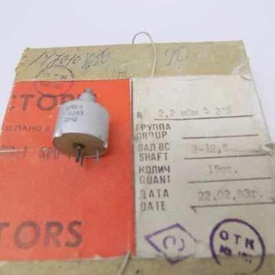 1x SPO-1  2.2 MOhm 20% 1 Watt Resistors Potentiometer With MOUNTING NUT 2.2MOM - Image 1 of 3
