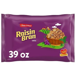 Malt-O-Meal Raisin Bran Cereal, Family Size Breakfast Cereal, 39 OZ Bag - Picture 1 of 7
