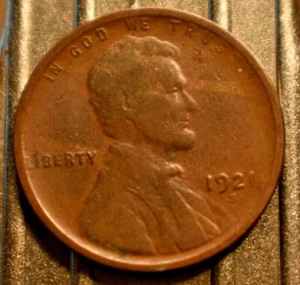 1921-S Lincoln Wheat Cent 1c. (#5757) - Picture 1 of 2