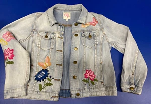 Lightly Used Gap Denim Jacket Girls - Medium - Jean Jacket - Cute - Butterfly - Picture 1 of 8