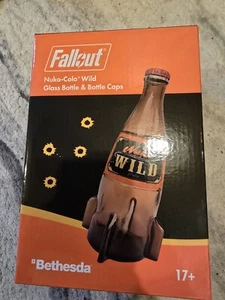 Fallout Nuka Cola Wild Glass Rocket Bottle & 10 Bottle Caps brand new - Picture 1 of 5