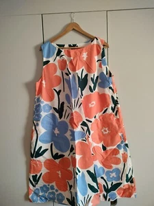 Uniqlo Marimekko 100% cotton A-line sleeveless dress, XL, Spring Flowers  - Picture 1 of 13