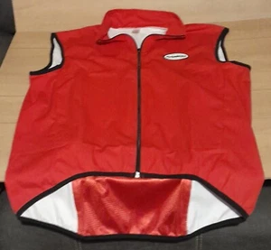 Zimco Cycle Wear wind jacket vest red XL NEW WITH TAGS back is mesh 1 zip pocket - Picture 1 of 8