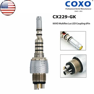 Acoplador dental de fibra óptica LED COXO de 6 orificios CX229-GK se adapta a Kavo Multiflex - Imagen 1 de 8