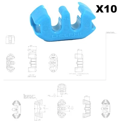 x10 Delphi Metri-pack 280 Series  TPA (terminal position assurance) 2-Way  - Image 1 of 3