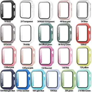 For Apple Watch 6/5/4/SE 44mm Case Cover Screen Protector Tempered glass - Picture 1 of 30