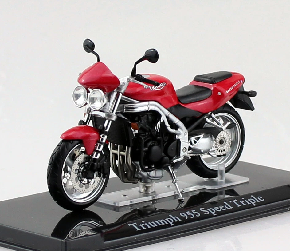 Triumph 955i Speed Triple rot  1:24 Atlas Motorrad- Modell - Bild 1 von 1