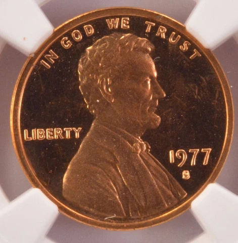 1977-S NGC 1c Proof Lincoln Cent Clashed Dies PF67 Red UC Cover
