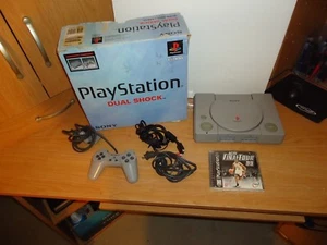 Sony Playstation Dual Shock Game System Console in Original Box Tested + NCAA Fi - Picture 1 of 3