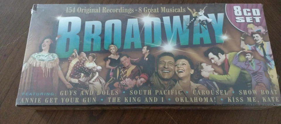 RARE Collectible Broadway Musicals Boxed Set 8 CDs 154 Original Recordings 2002