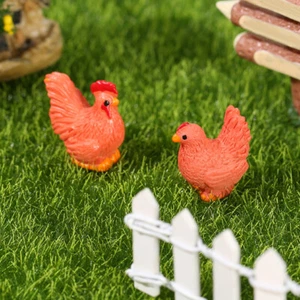 10 Pcs Hahn Henne Ornament Mini-Huhn-Statue Verzierungen Hühnerform - Bild 1 von 12