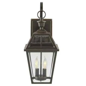 HDC Glenneyre 20.25 in. 2-Light Espresso Bronze Hardwired Outdoor Wall (1-Pack) - Picture 1 of 7
