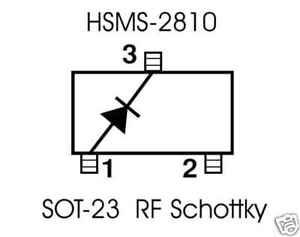 HSMS-2810  RF Schottky Barrier Diodes ........Lot of 5 