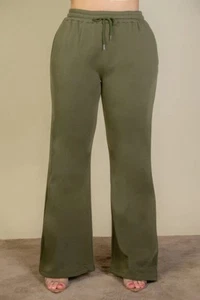 Plus Size Drawstring Waist Slant Pocket Sweatpants - Picture 1 of 4