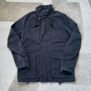 G-STAR Raw Falco Field Jacket Men’s M Zip Military Utility Cargo Cotton Black - Picture 1 of 18