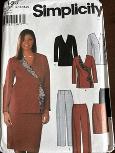 Simplicity Pattern 7100 Misses Skirt,slim Pants,lined Jacket Sz 14-20 - Picture 1 of 3
