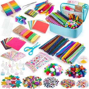 Sundaymot Arts and Crafts Supplies for Kids, 2000+Pcs DIY Craft Kits, Ages 6 - Picture 1 of 5