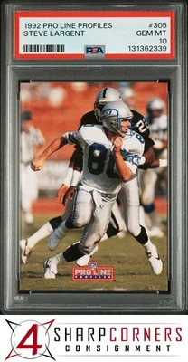 1992 PRO LINE PROFILES #305 STEVE LARGENT HOF POP 4 PSA 10 - Image 1 of 3