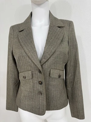 Oscar de la Renta Cashmere Blazer Jacket Neutral Taupe Brown Beige US8 Fits S/M - Image 1 of 4