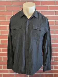 Camicia uomo viola etichetta Ralph Lauren manica lunga bottoni davanti cotone cashmere XL - Foto 1 di 19
