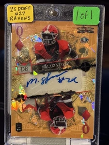 2024 Wild Card 5 Card Draw Malaki Starks 1/1 - 1 Of 1 - Autograph Auto AU RAVENS - Bild 1 von 2
