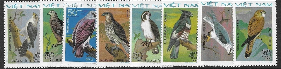 NORTH VIETNAM Sc 1192-99 NH ISSUE OF 1982 - BIRDS - EAGLES - (CO25) - Image 1 of 1