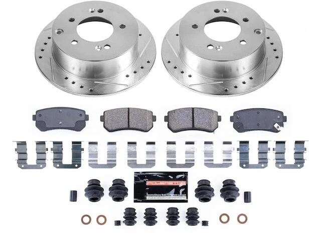 Kit de pastillas de freno trasero y rotor para Kia Forte Koup 2010-2013 2011 2012 WB366SM Foto 1 de 1