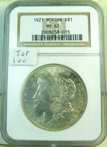 1921 Morgan dollar NGC MS63 *VAM 41B pitted reverse TOP100* CLC - Picture 1 of 4