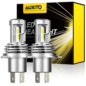 AUXITO H4 9003 LED Headlight Hi Lo Beam Bulb 24000LM WHITE 6500K 1:1 Halogen EXD - Picture 1 of 9