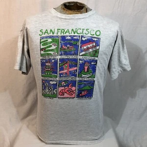 Camiseta Gráfica Vintage San Francisco de Puntada Única Camiseta Turística Talla Grande - Imagen 1 de 11