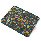 Mouse Mat Pad - Fast Food Burger Chips Takeaway Laptop PC Desk Office #16456