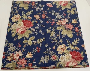 Chaps Cape Cod Cottage Blau Rose Blumen Fenster Volant Stangentasche 80x19" - Bild 1 von 10