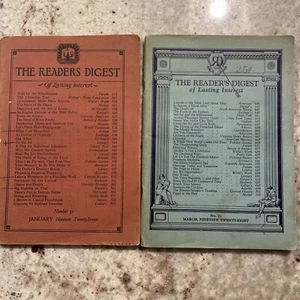 Reader's Digest 1927 & 1928 - 2 Issues - Picture 1 of 10