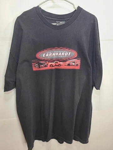 Vintage Earnhardt Racing Family Mens Black Graphic Tshirt NASCAR sz XL Cover