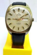 VINTAGE OLMA DUO DATE DAY AUTOMATIC LORD CAL 1886 WRIST WATCH SWISS MEN'S XRARE
