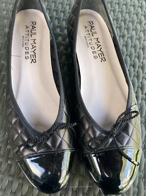 Paul Mayer лучший Brighton стеганая крышка носок балетки черный размер 41/10 - Изображение 1 из 4